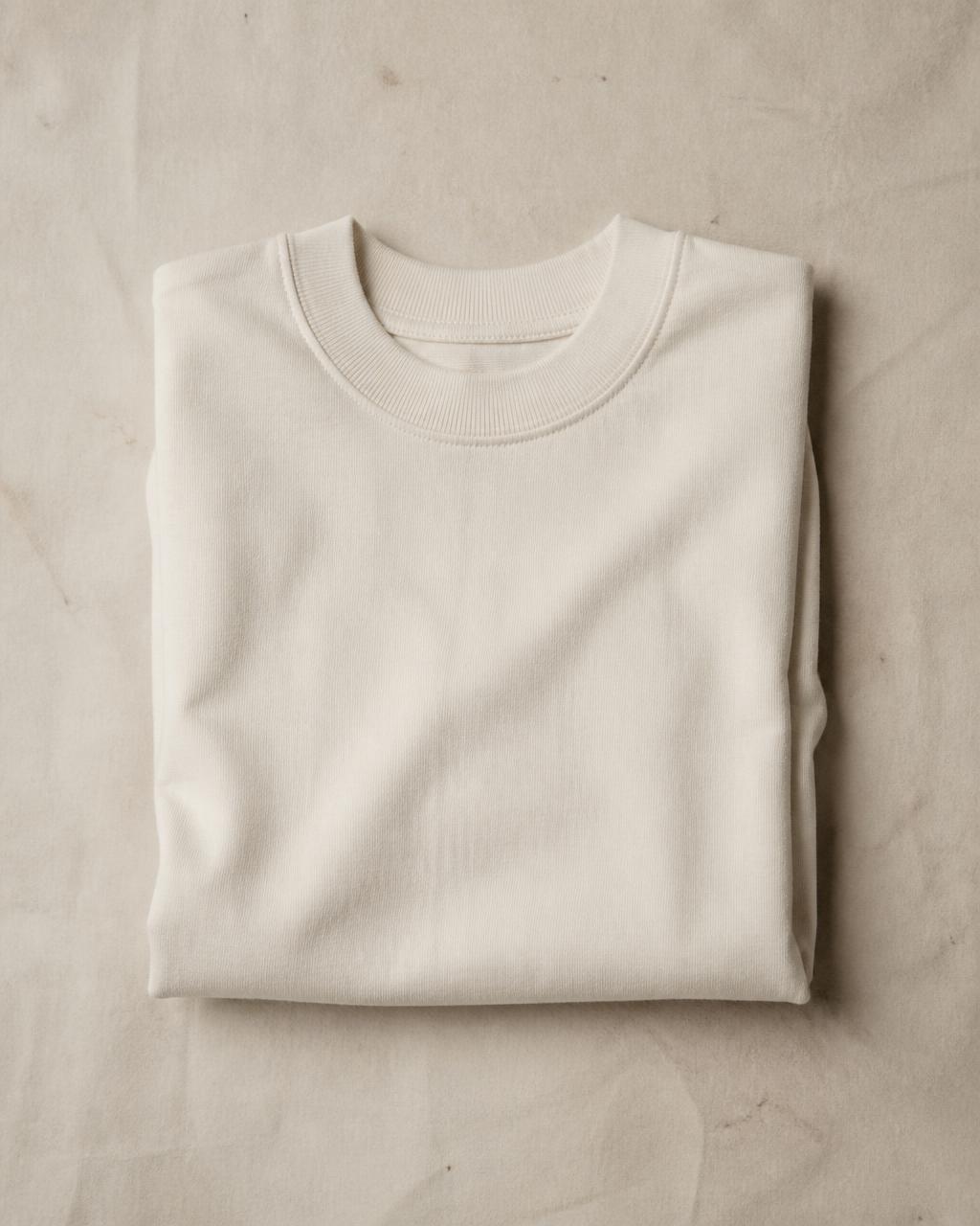 Flat Lay des gefalteten Shirts